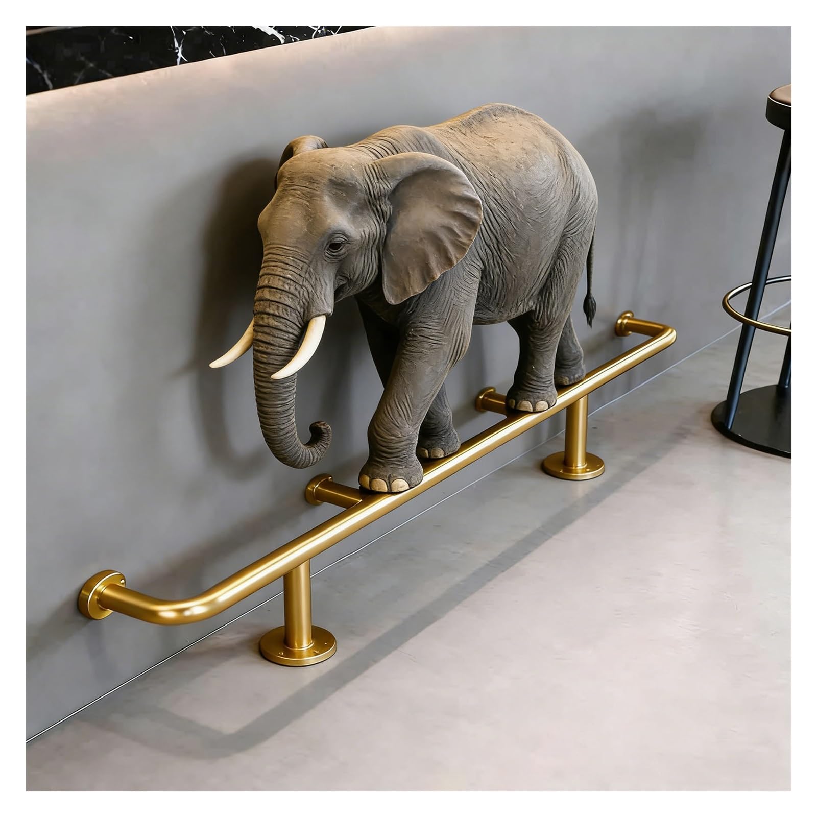 Repose-Pieds Robuste en Acier Inoxydable, Structure Modulaire Haute Finition