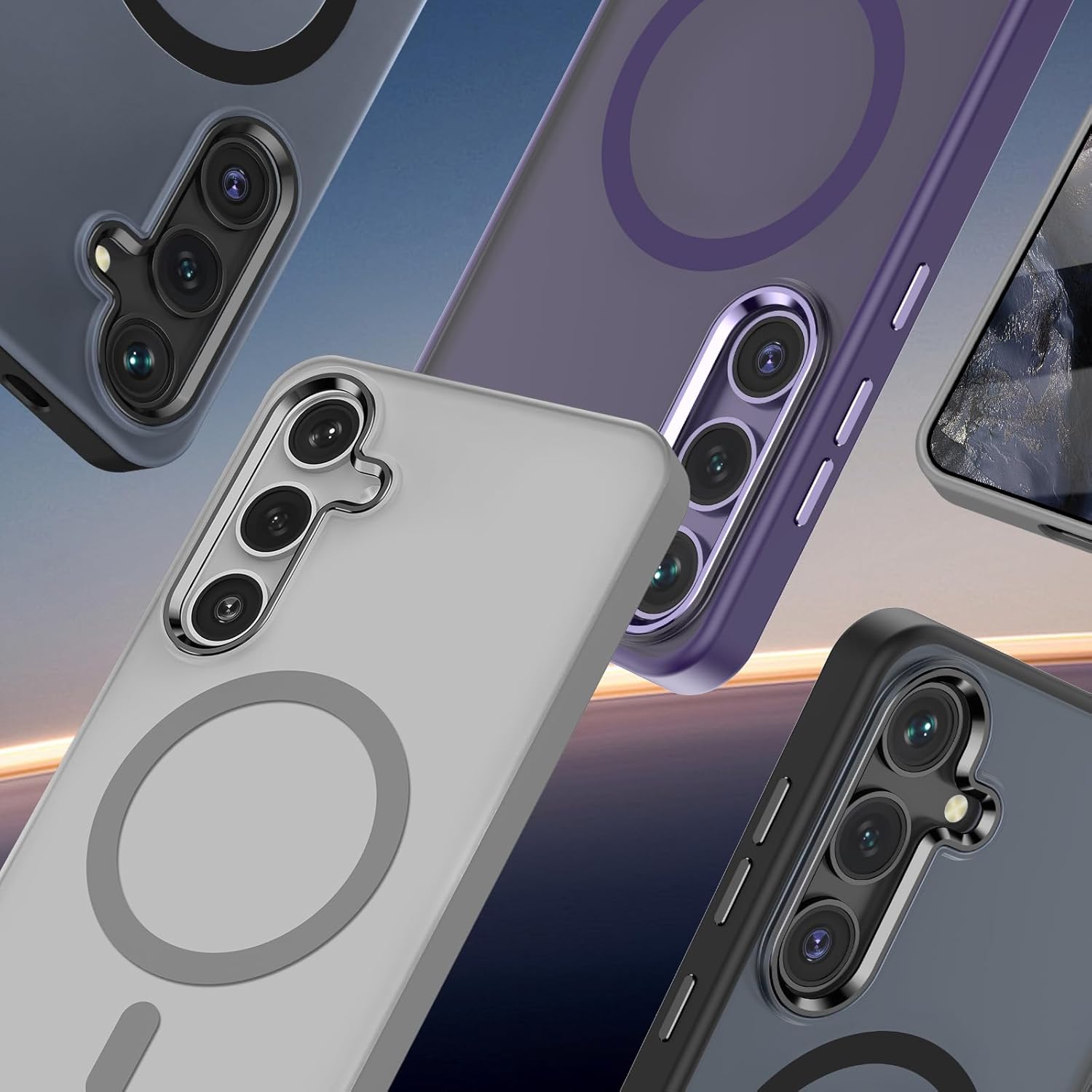 MATEPROX Magnetic Compatible with Samsung Galaxy S25 Plus Case, Stylish Slim Translucent Matte Protective Cover with Screen Protector for S 25+ 6.7'' 2025-Titanium Gray - Image 7