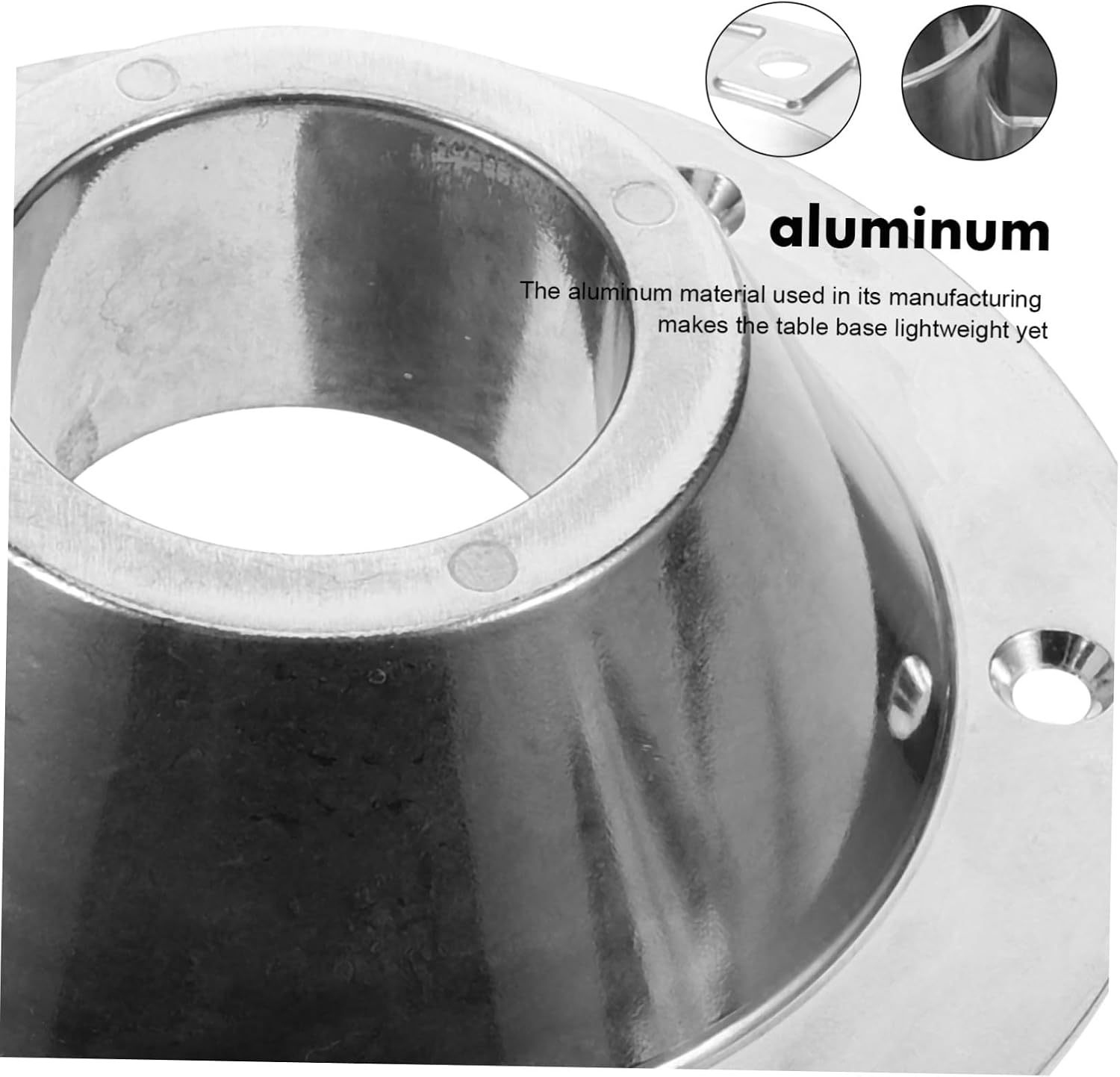 GARVALON 2pcs Camping Table Base Kit Aluminum Rv Table Mount Rv Base Mount Pedestal for Accessory
