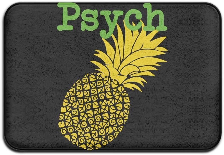 Psych Pineapple Non-slip Outside/Inside Door Mat Rug For Health And Wellness Offices Bathroom Doormat 23.6"x 15.7"