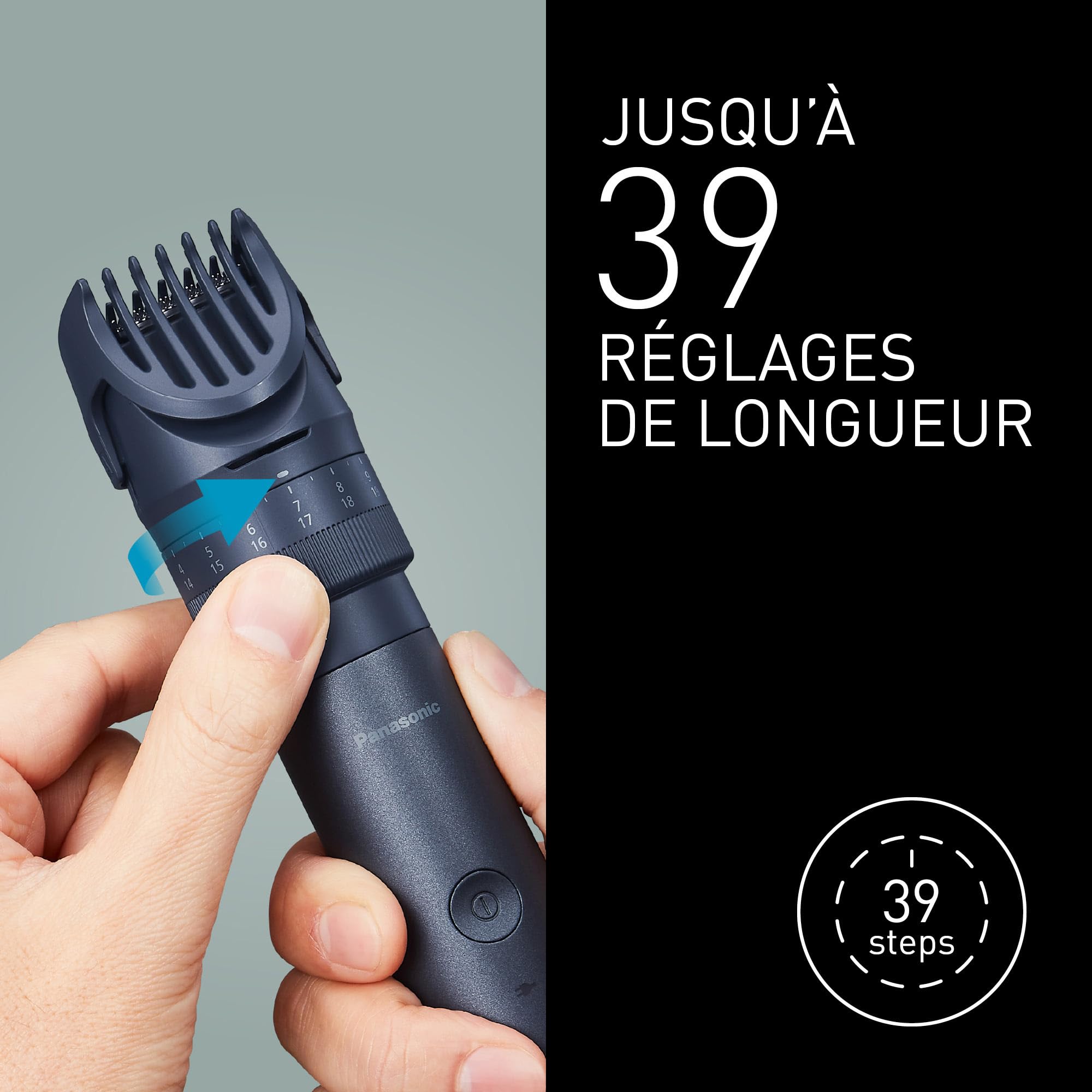 Panasonic MULTISHAPE - système modulaire de soins corps, cheveux et visage - ER-CKL1 : Kit unité principale étanche avec batterie rechargeable Li-ion et tête tondeuse étroite pour barbe