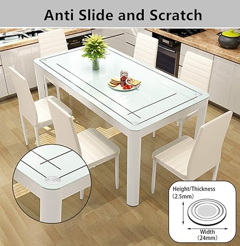 Vista 13 de Almohadillas antideslizantes para mesa de vidrio, 20 unidades, 3/4 pulgadas, no adhesivas, medianas
