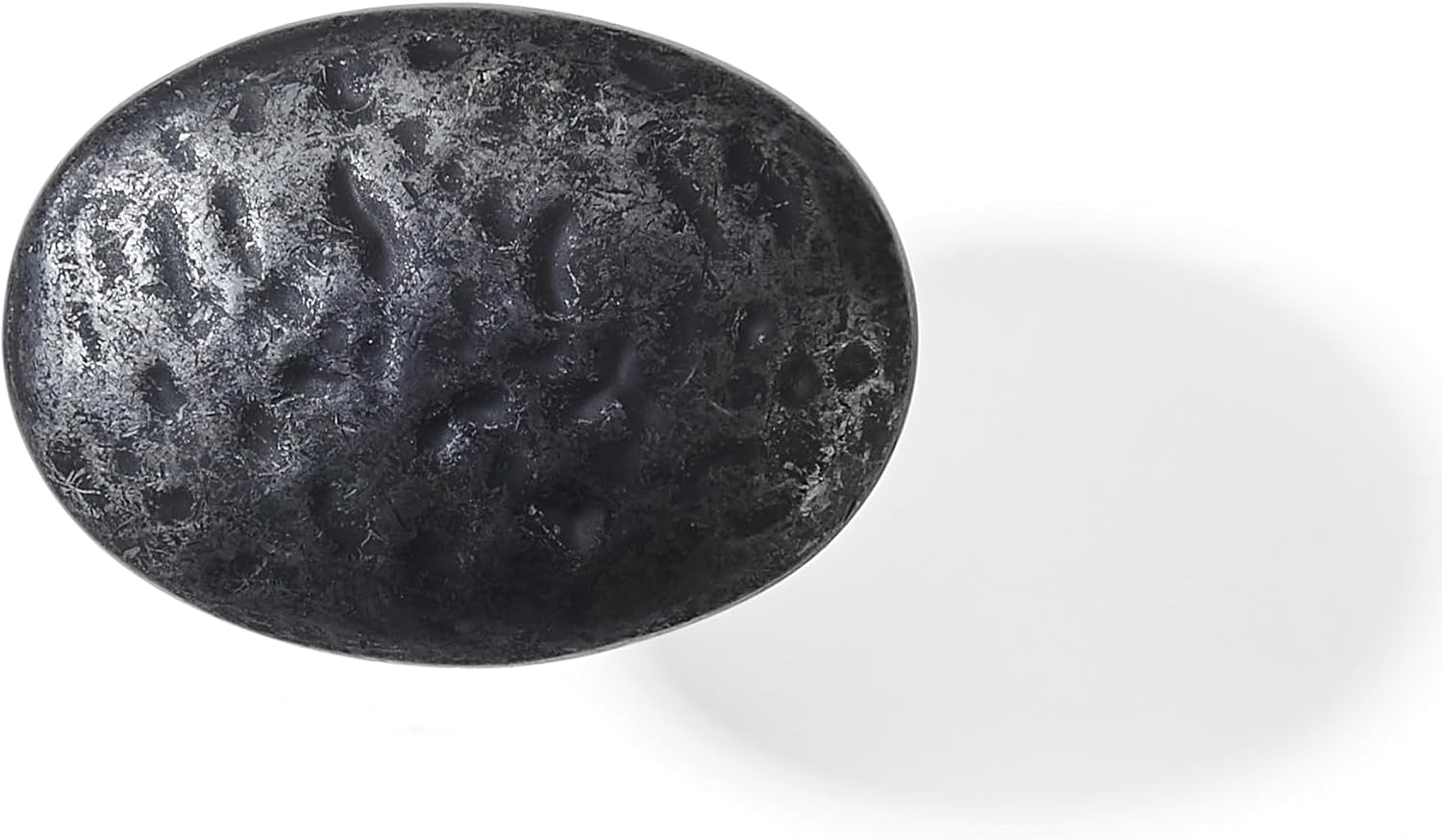 khtumeware 10 Pack Rustic Black Iron Cabinet Knobs 1-3/4 inch Cabinet Knobs Backplate Antique Black Hammered Vintage Kitchen Cabinet Handles Hardware for Dresser Drawers