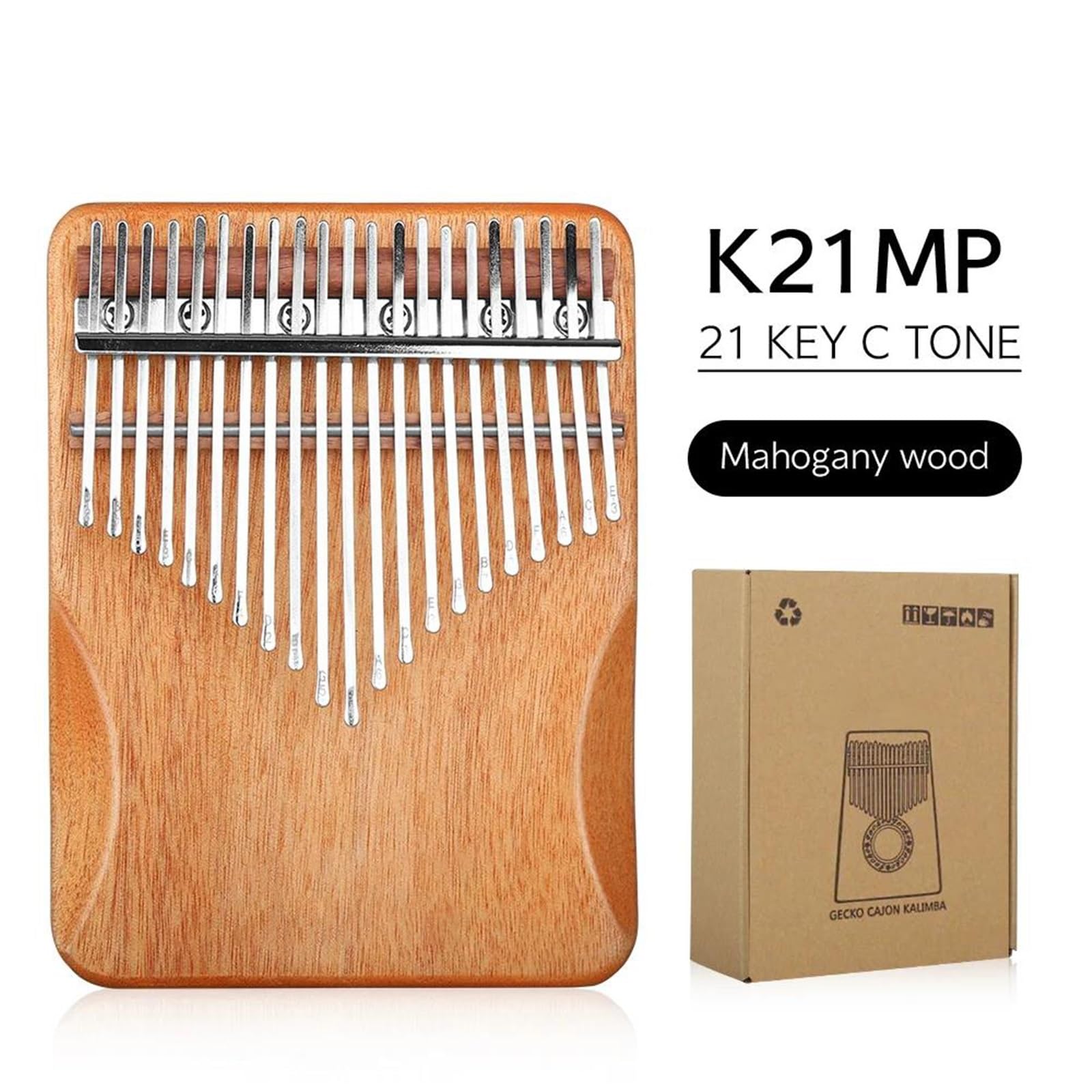 Kalimba For Beginners Kalimba 21 24-key Mahogany Thumb Piano Musical Instrument Belt Accessories Solid Wood Camphor Kalimba C Tone(21 key)