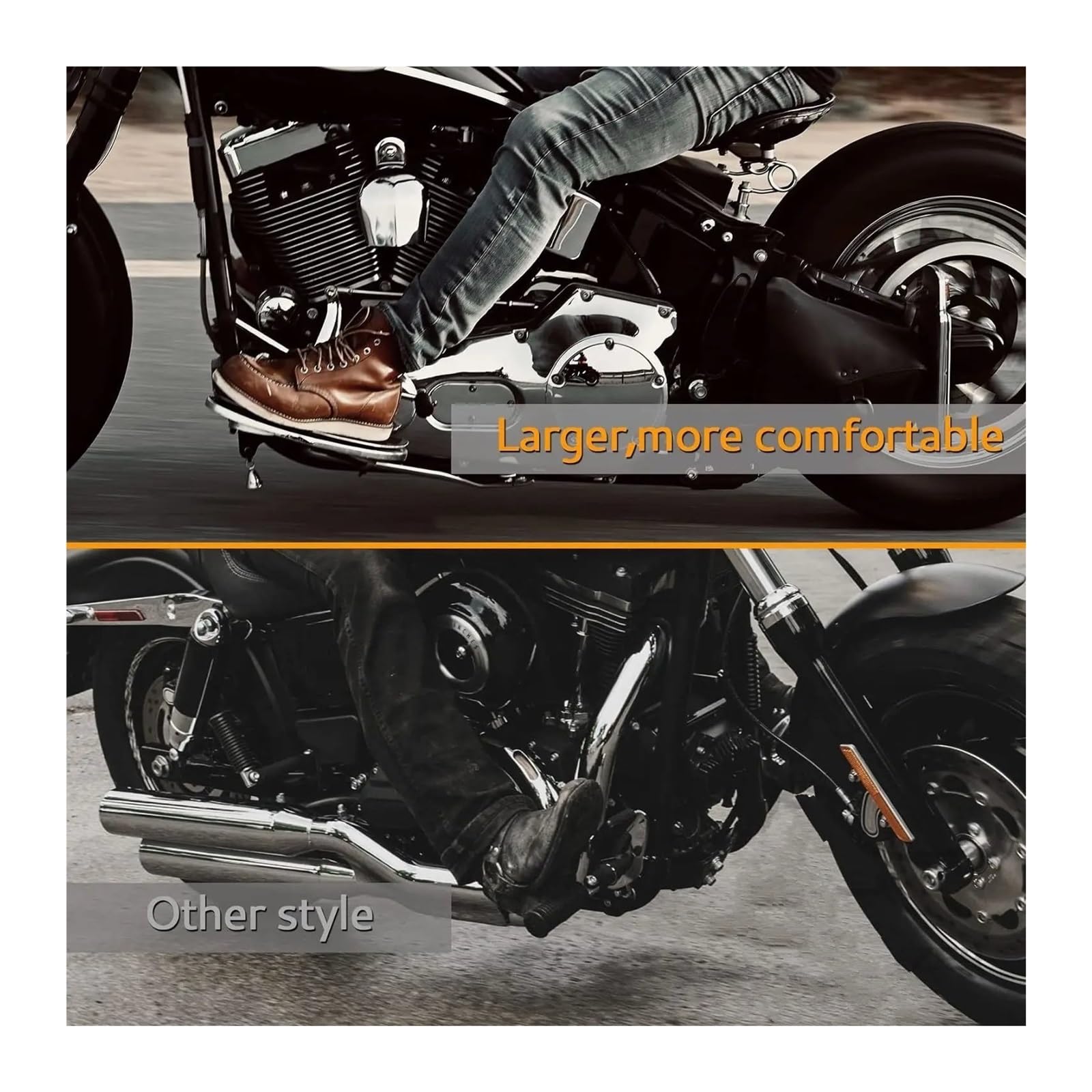 Fußrasten Für Davidson Touring Softail Street Glide Motorrad Gummi Fahrer Pad Vordere Fußstütze Fußraste Hinten Passagier Trittbrett Motorrad Foot Pedale