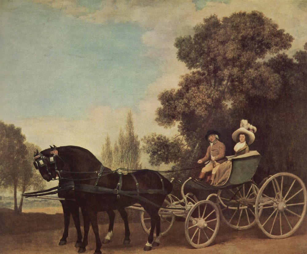 Póster de caballos George Stubbs Horse and Cart lámina extra grande para salón clásico