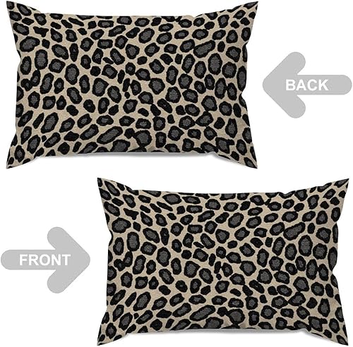 Vista 540 de Funda de cojín con estampado de guepardo rosa intenso, cojín cuadrado con estampado de animales fucsia, funda de almohada decorativa para el hogar