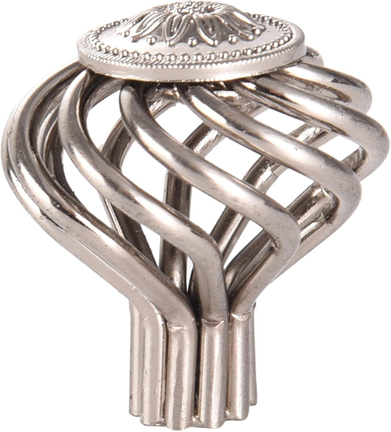 895SN-25 Satin Nickel Bird Cage Flower Cabinet Knob 1-3/8" 35mm (Pack of 25)
