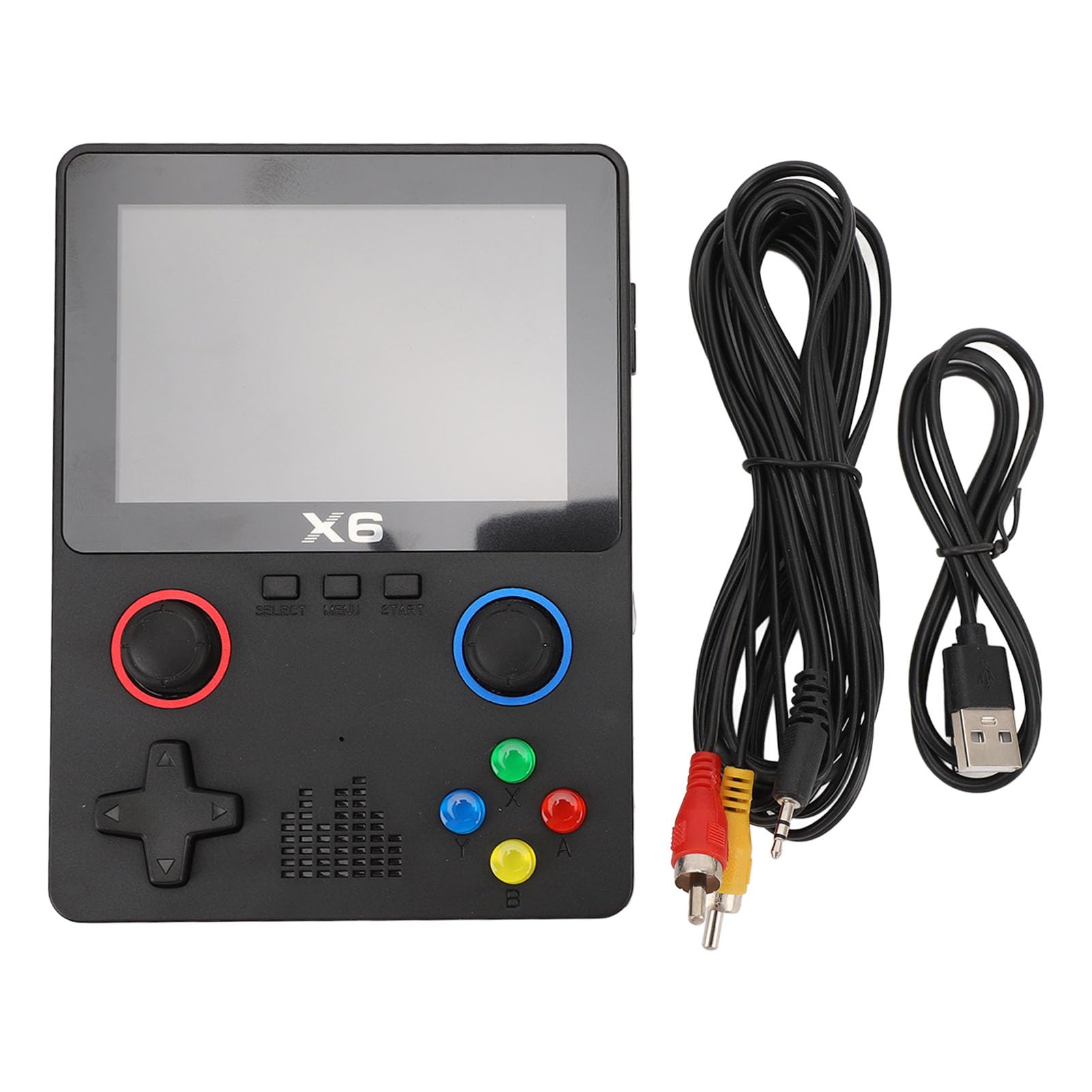 Console di Gioco retrò Portatile con Schermo Ad Alta Risoluzione per Giochi per Adulti, Supporto Giochi di Emulazione per 2 Giocatori - Schermo ABS - 3,5 Pollici - 32G (BLACK)