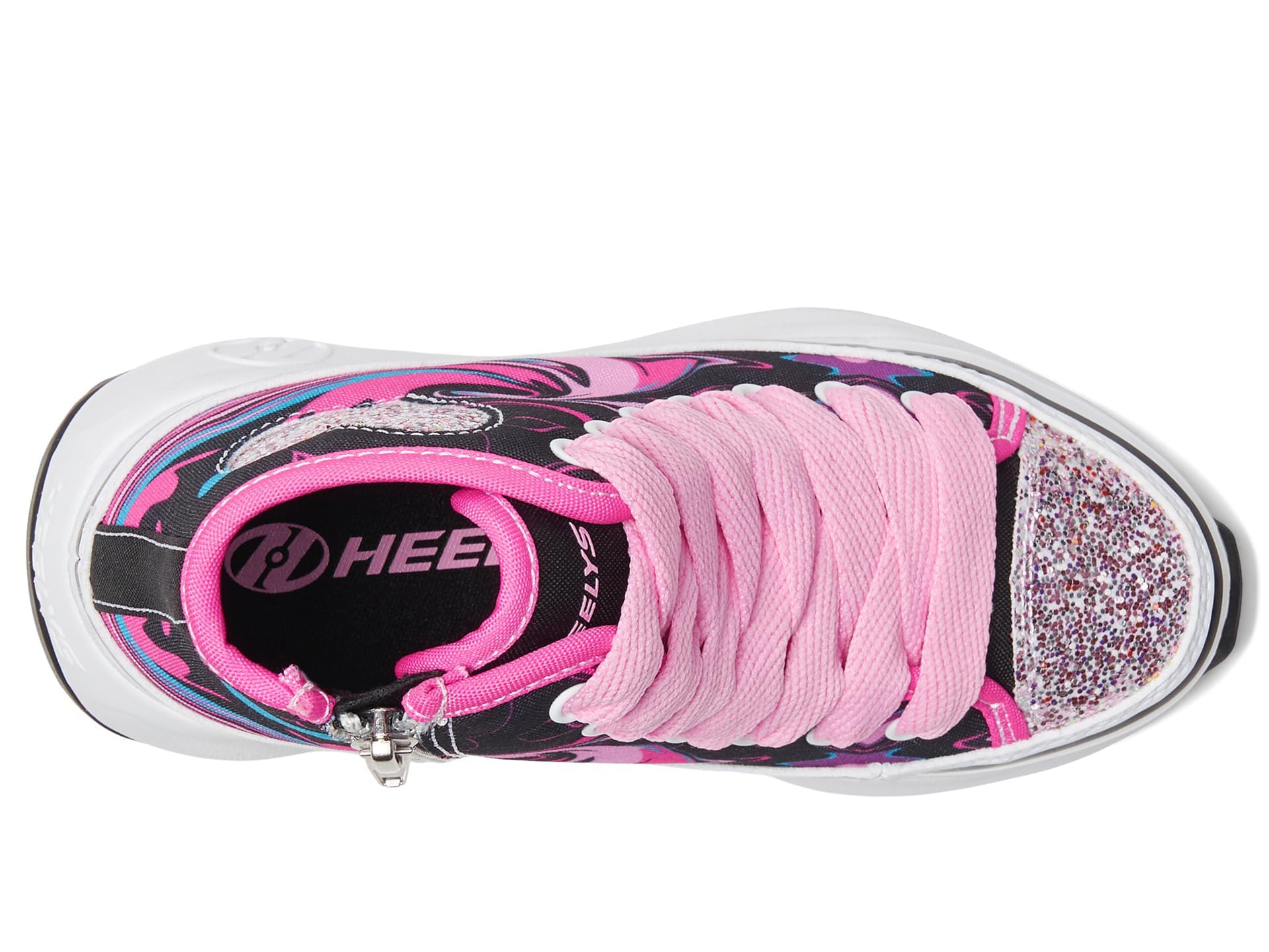 HEELYS Girl's Veloz Chi (Little Kid/Big Kid/Adult) Black/Pink 5 Big Kid (Women's 6) M