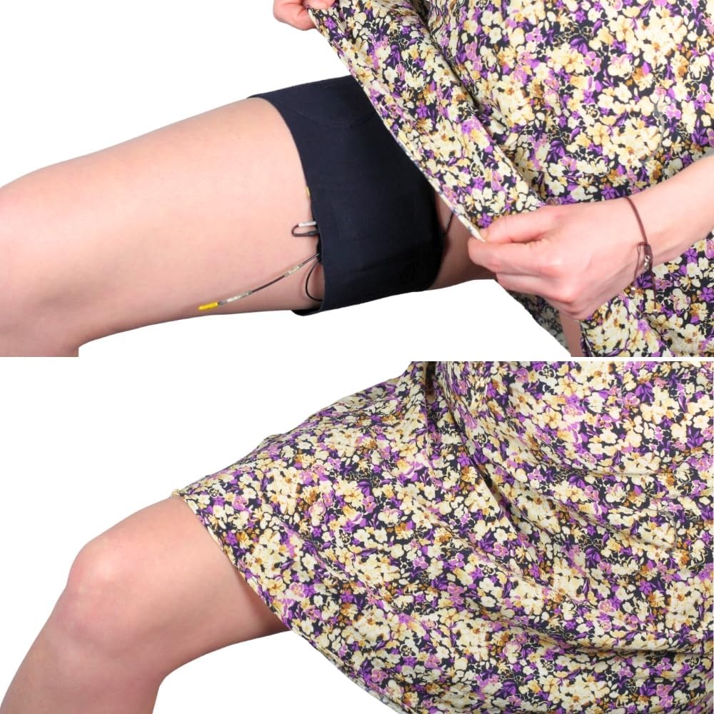 URSA Thigh Straps: Low-Profile, Soft, Stretchy & Breathable Transmitter Straps for Location Sound, Theatre, Wedding Shoots & More (Black, Vertical Pouch)