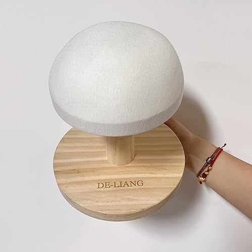 Miniatura 7 de Sujetador de madera Tabla de planchar Mini hierro acolchado manga almohada taburete con base redonda para mesa pequeña almohadilla de prensado jamón