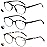 MODFANS Reading Glasses 2.0 Women 3 Pack Spring Hinge Fashion Round Stylish for Reading with Pouch