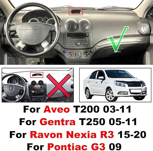 Miniatura 4 de Para Chevrolet Aveo Kalos Lova Gentra Pontiac G3 2002-2011, cubierta de salpicadero de automóvil, accesorios para alfombra de salpicadero