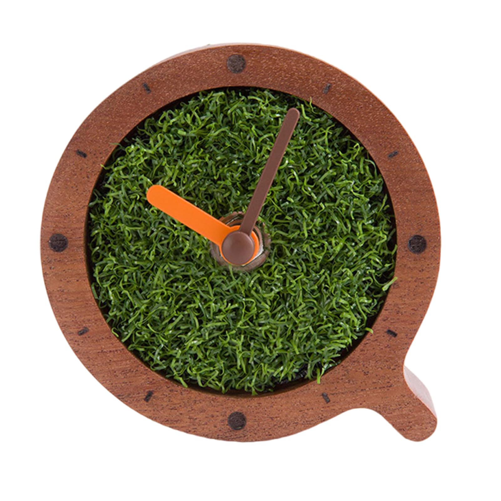 Buxuaaaa A Buxuaaa Contemporary Round Wood Larm Clock Wood Clock, Quiet Movement Modern Shelf Quiet Table For Bedroom, Battery Operated