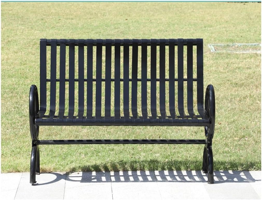 Patio Benches for Outdoors Park Chairs Outdoor Benches Iron Neighborhood Leisure Double Seats Patio Plaza Garden Benches for Outdoors