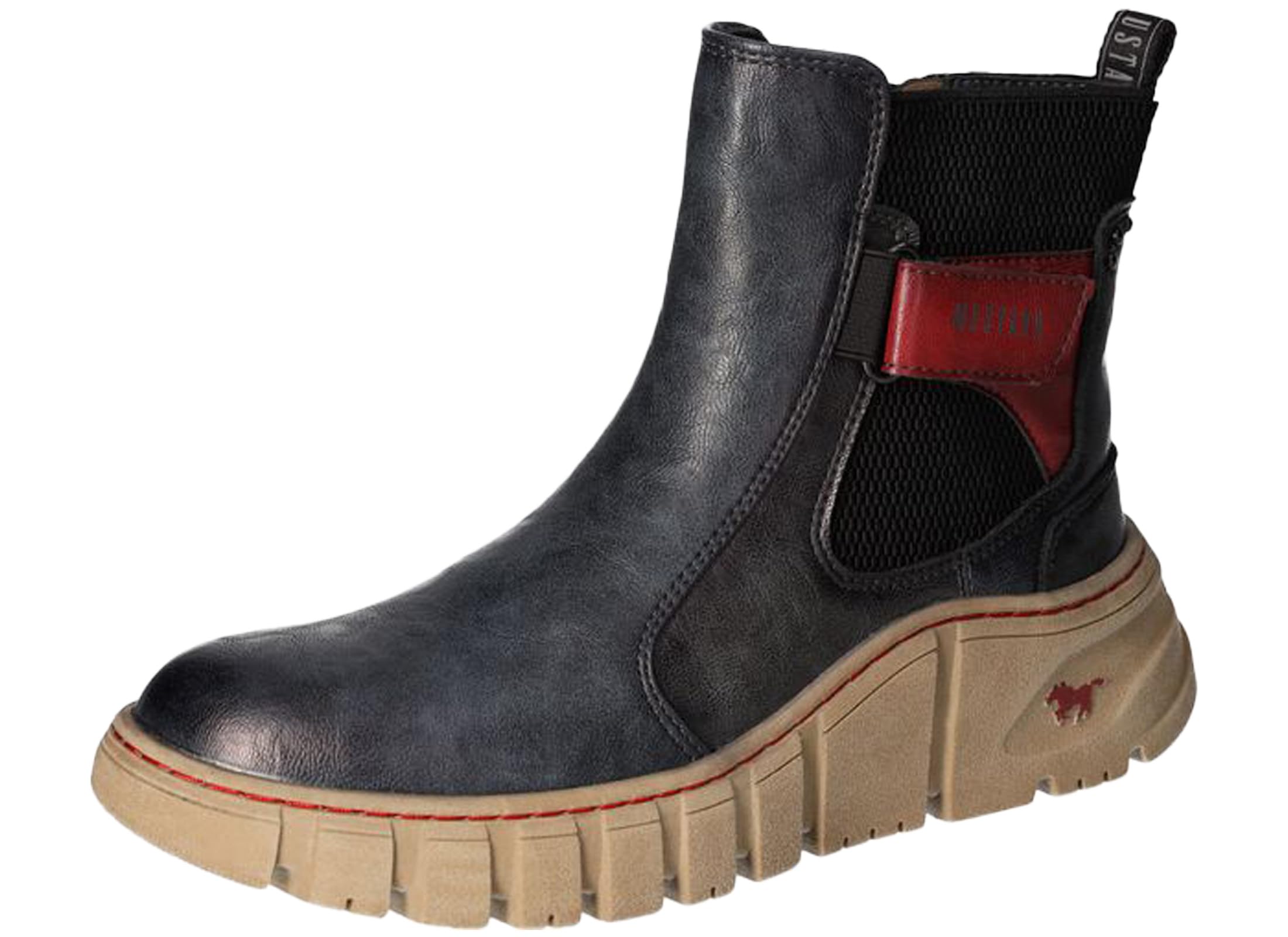 MUSTANG Women's Ankle Boots Sporty Platform Chelsea Boot Stretch 1499-603, blue, 5 UK
