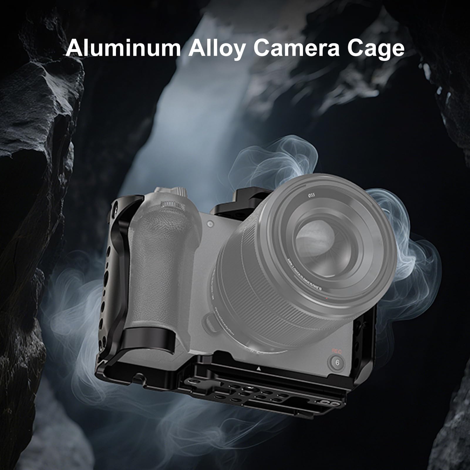 Klatka na Aparat, Pełnoklatkowa Platforma ze Stopu Aluminium z Dwupunktowym Mechanizmem Mocowania, Otwarta Konstrukcja Ramy do Lustrzanek Cyfrowych, Filmowanie w Pionie,