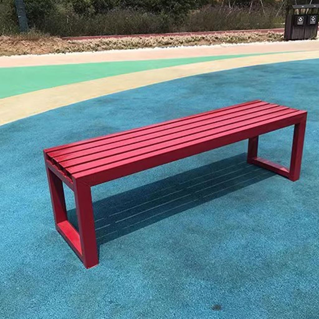 Patio Furniture Bench Park Chairs Outdoor Benches Stadium Benches Iron Chairs Benches Shopping Mall Leisure Benches Garden Outdoor Bench(Color:D)