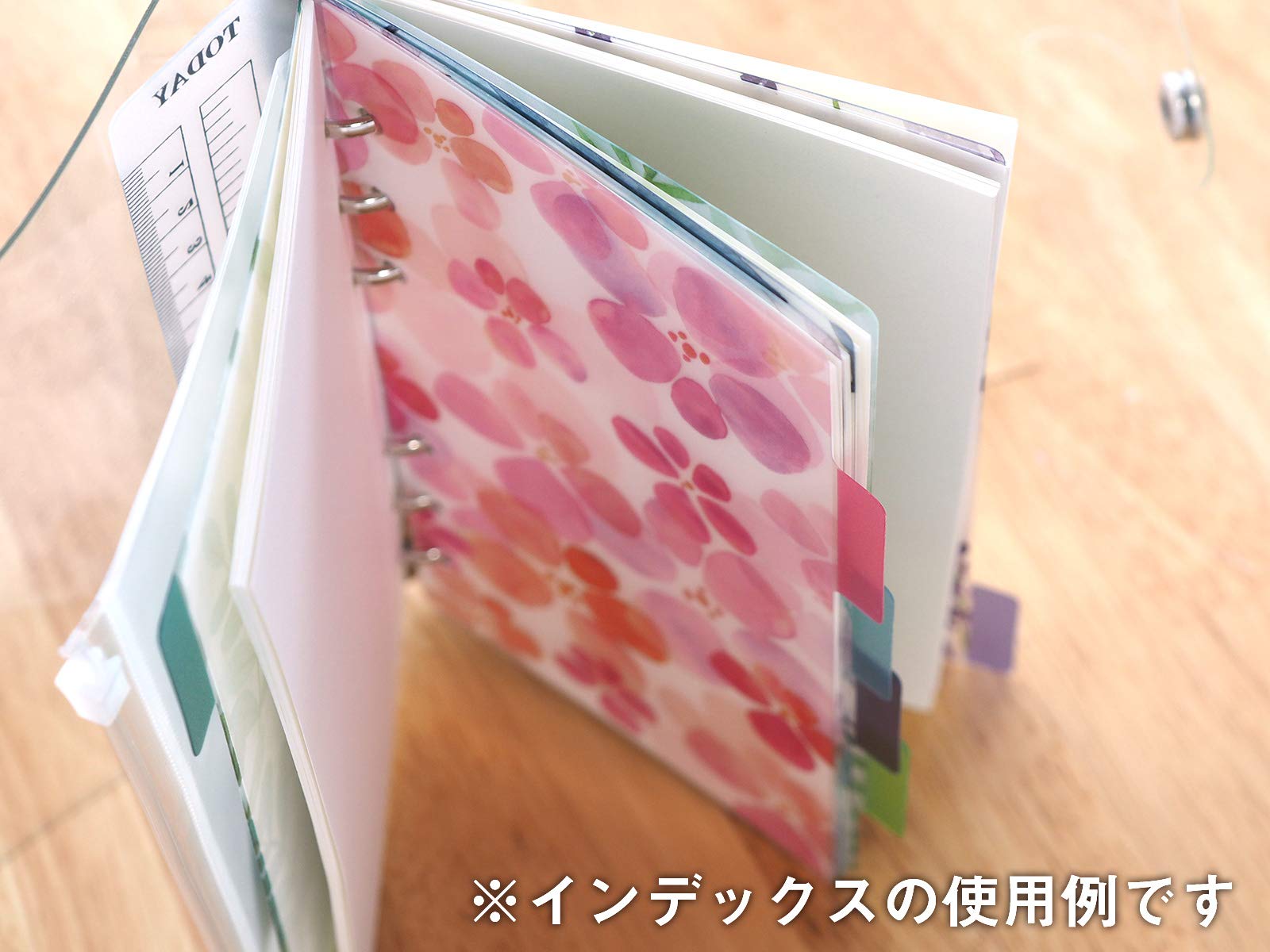 Amazon.co.jp: TSUKURIRO グリーン プラスチック インデックス 6穴