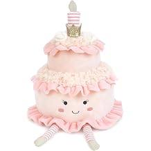 MON AMI Layer Cake 9-Inch Dessert Plush Toy, Soft Birthday Cake Stuffed