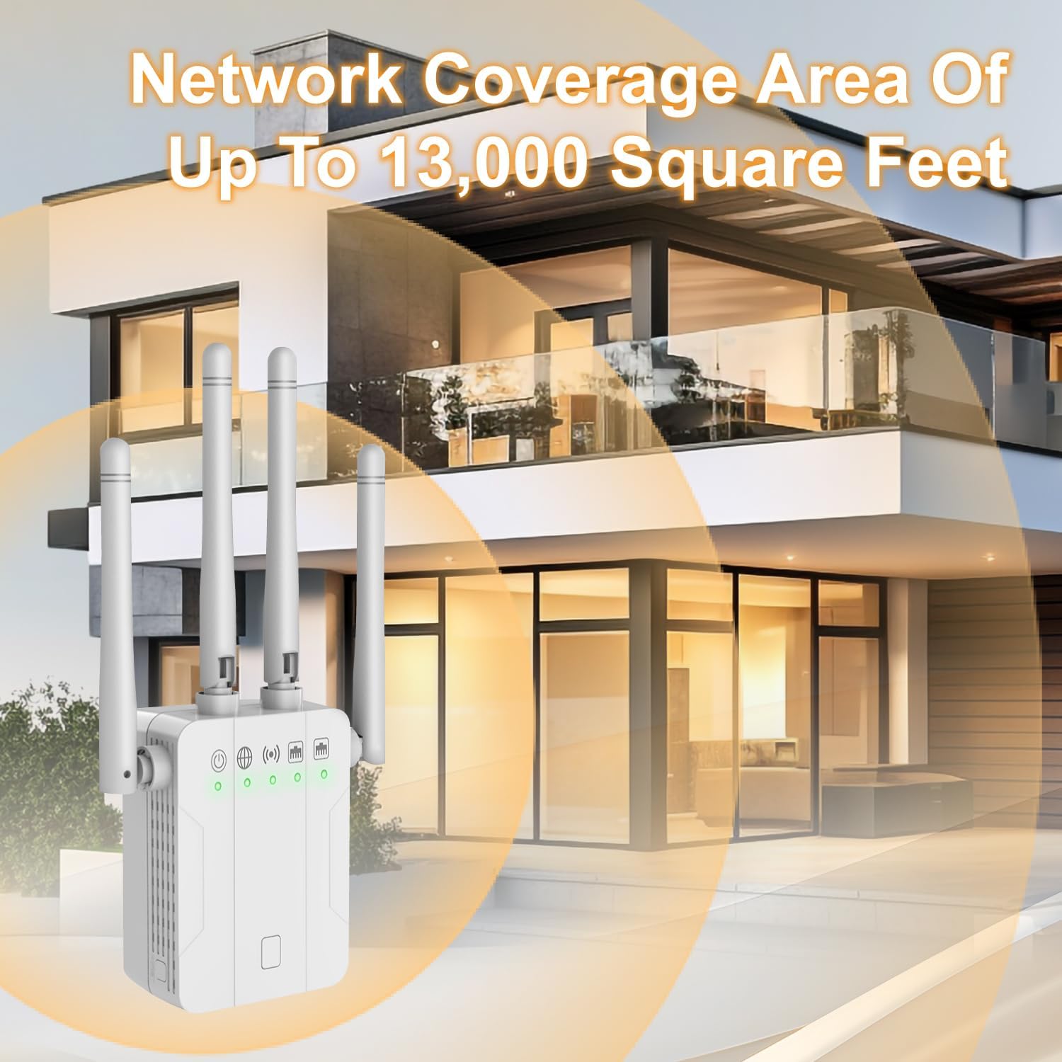 WiFi Repeater,Wireless Network Signal Booster,WiFi Extender High-Speed Connection Long-Distance Range,Supporting Up to 50 Devices,Wireless Network Amplifier for Home and Office Coverage Enhancement