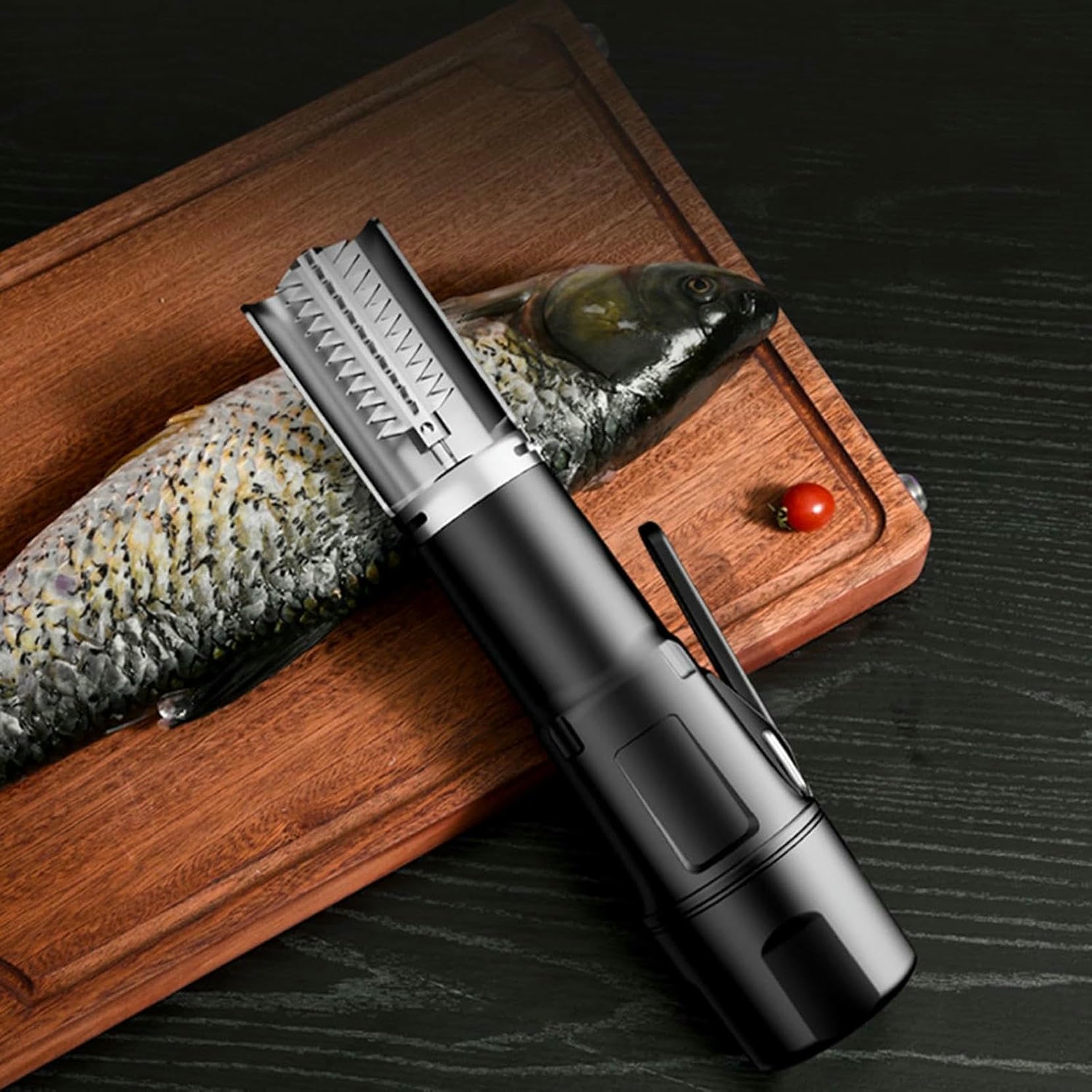 Remover di Pesce Senza Disordine Tamburo Elettrico Scale di Pesce Scallaio Ricaricabile Scala Ricaricabile per Chef E Cuochi per La Casa Strumenti di Pulizia del Pesce per Raschiare La Scala