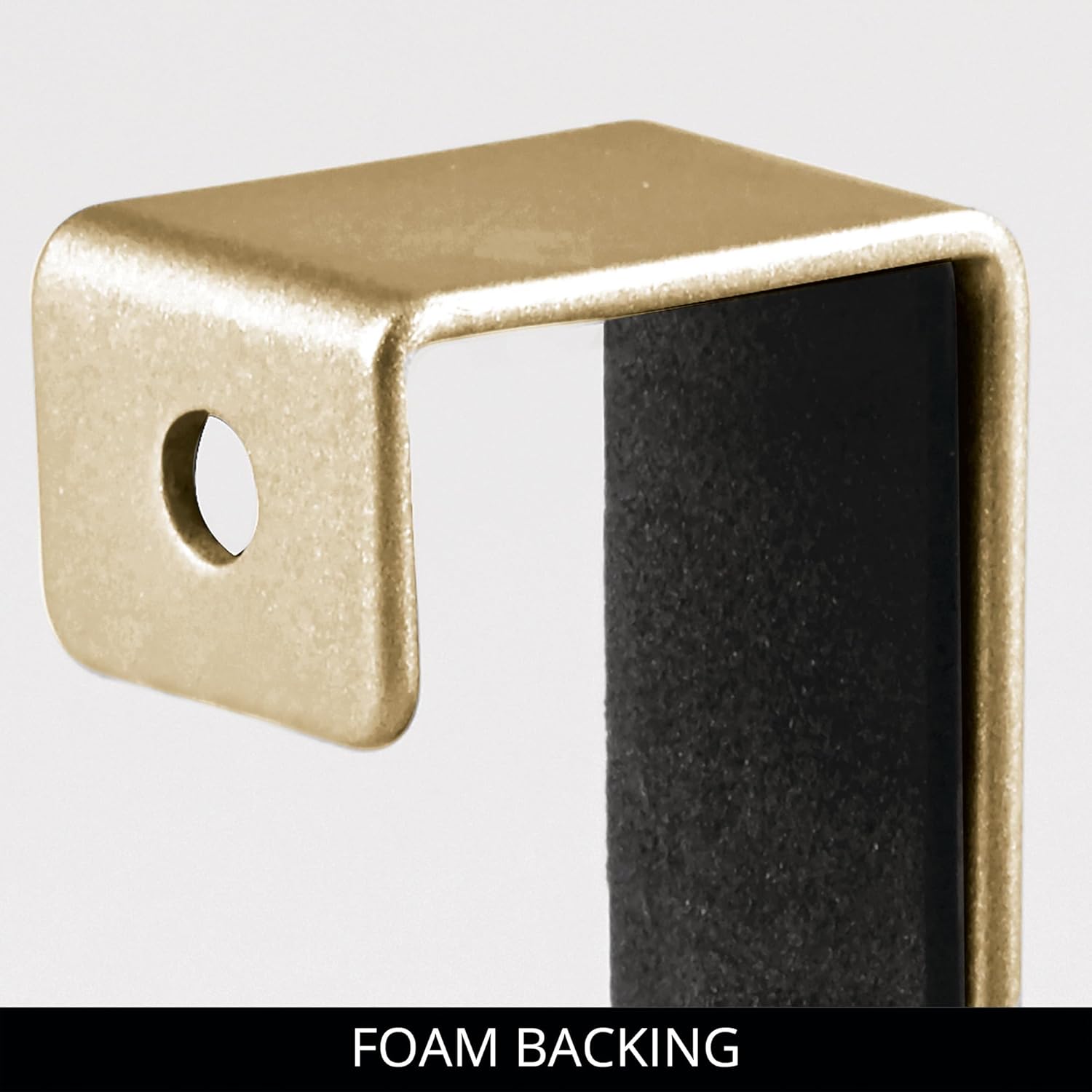 iDesign 9-inch Over-The-Cabinet Double Towel Bar for Kitchen or Bathroom - Soft Brass