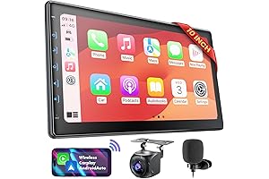 Upgrade GMC Terrain Navigation System with 10" Android Double-Din Touch Screen Car Stereo