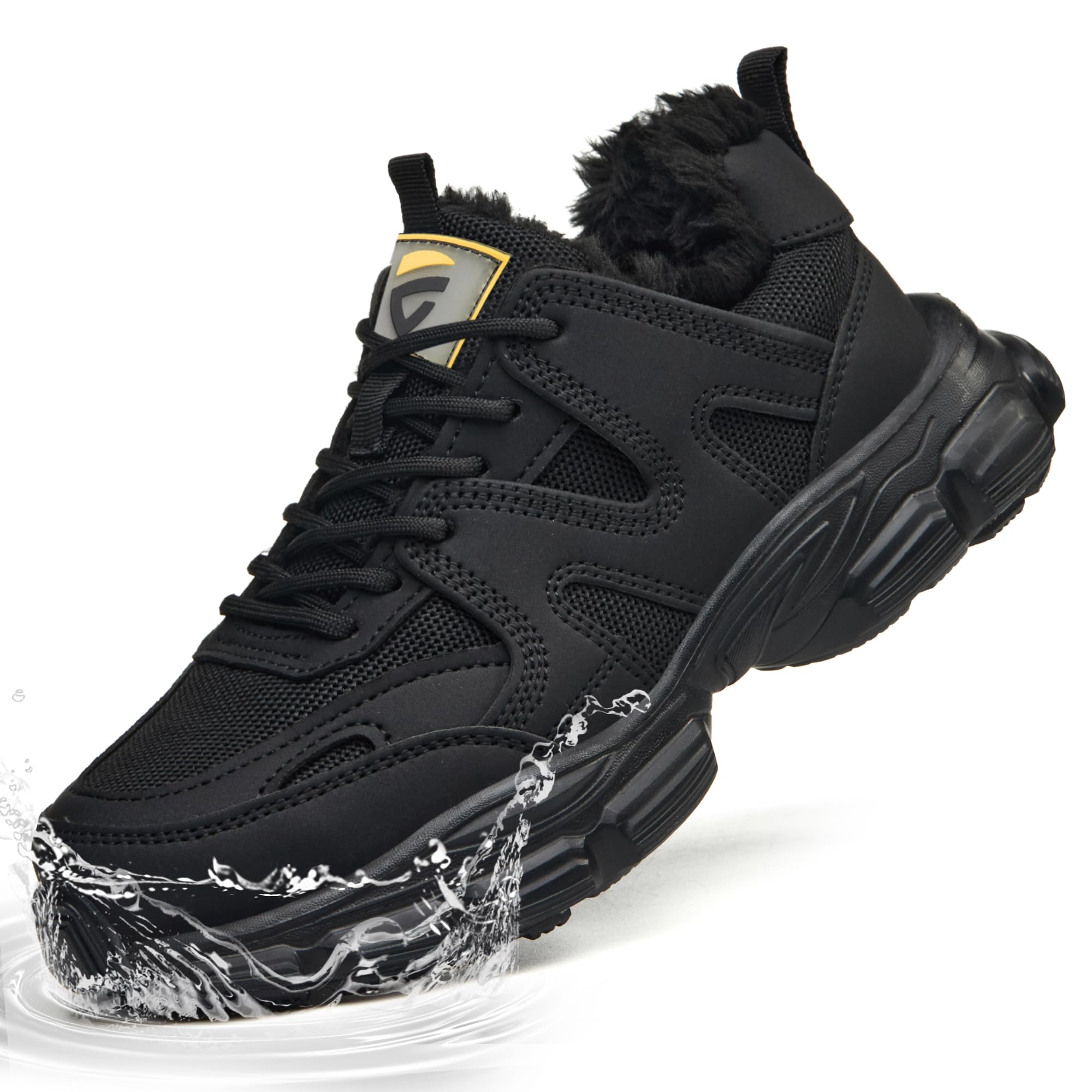 KOIFISH Zapatos de Seguridad Mujer Impermeable Punta de Acero Antideslizantes Forro Térmico