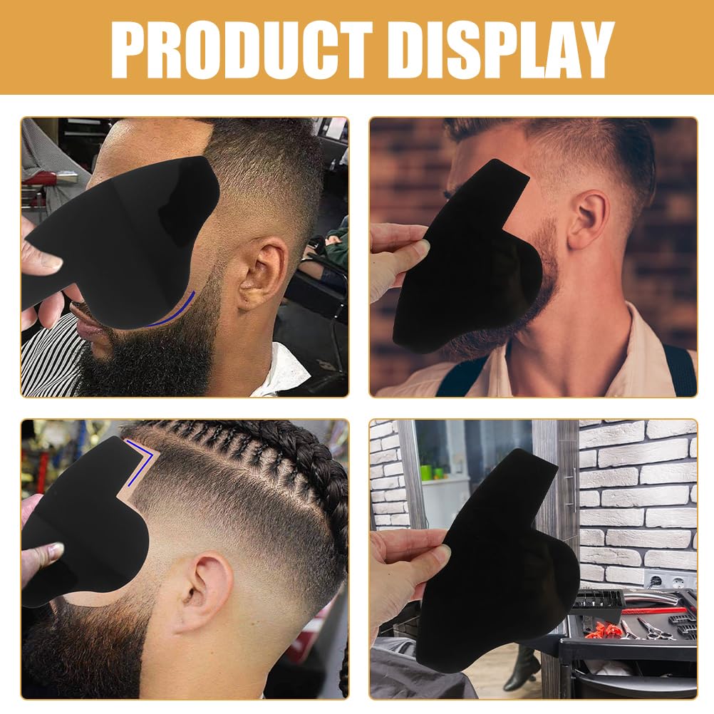 Beavorty 3pcs Hairline Card Barber Beard Shaper Hairline Enhancing Card Facial Hair Shaping Template Facial Tool Tools Bead Applicator Card for Man Pvc Modeling Accessories