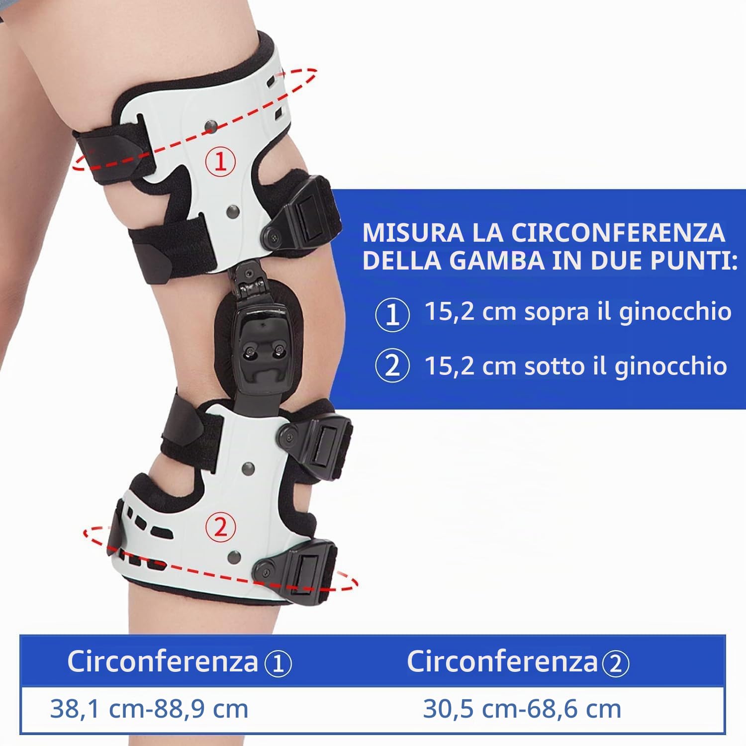 OA Unloader Ginocchiera OA, tutore per ginocchio mediale per osteoartrite, dolore da artrite, necrosi avvascolare, dolore osseo su osso e articolazione del ginocchio (sinistra)
