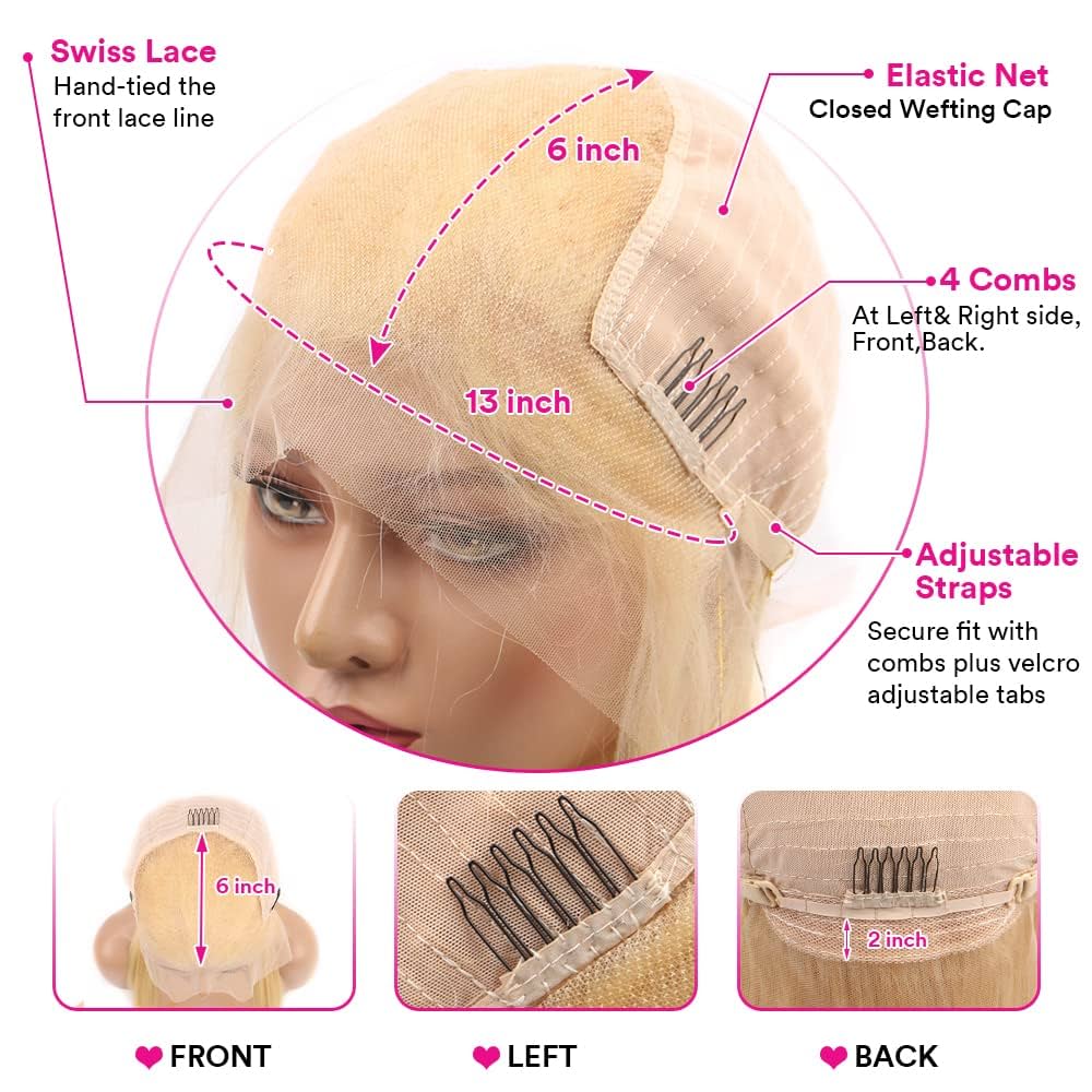Amazon.com : 613 Lace Front Wig with 13x6 Transparent Deep