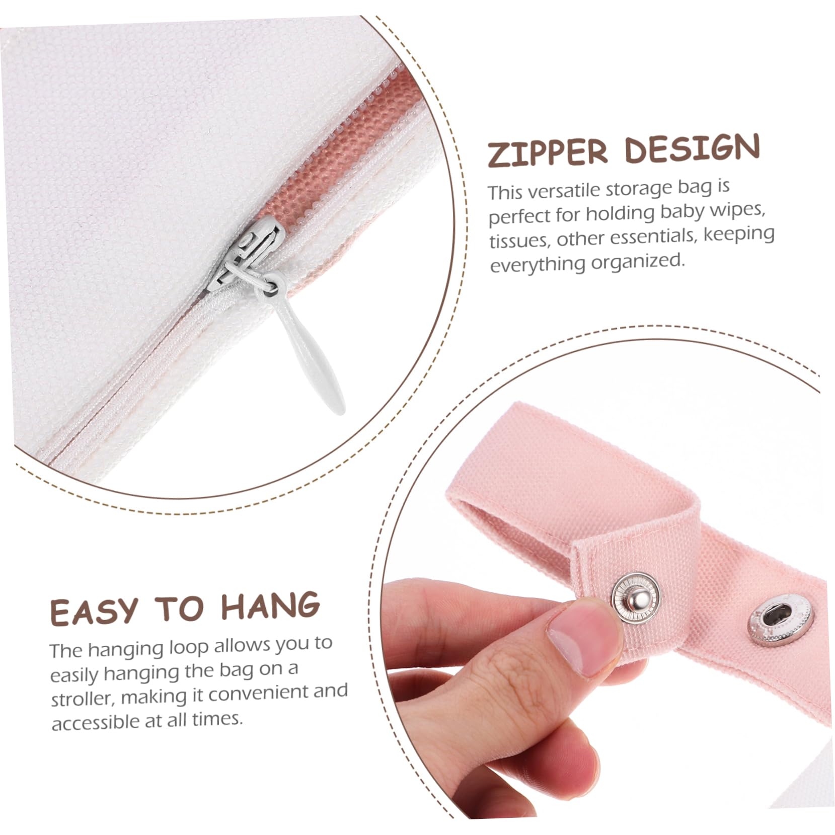 Alipis 3stücke Portable Wipes Container Bag Wiederverwendbare Wickeltuch-dispenser-tasche Praktisches Design Mit Aufhängeschlaufe Für Reisen Für Unterwegs Babyausstattung