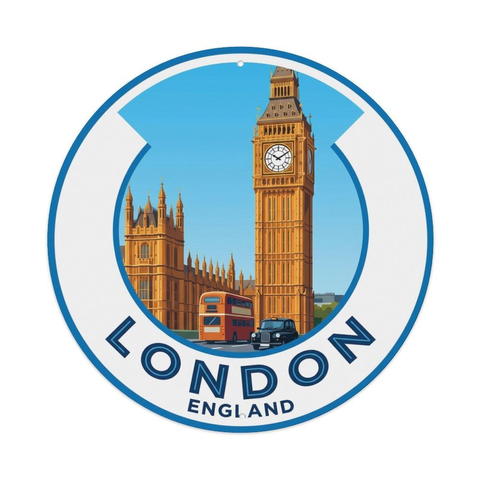 Metal Tin Sign Vintage Travel England London