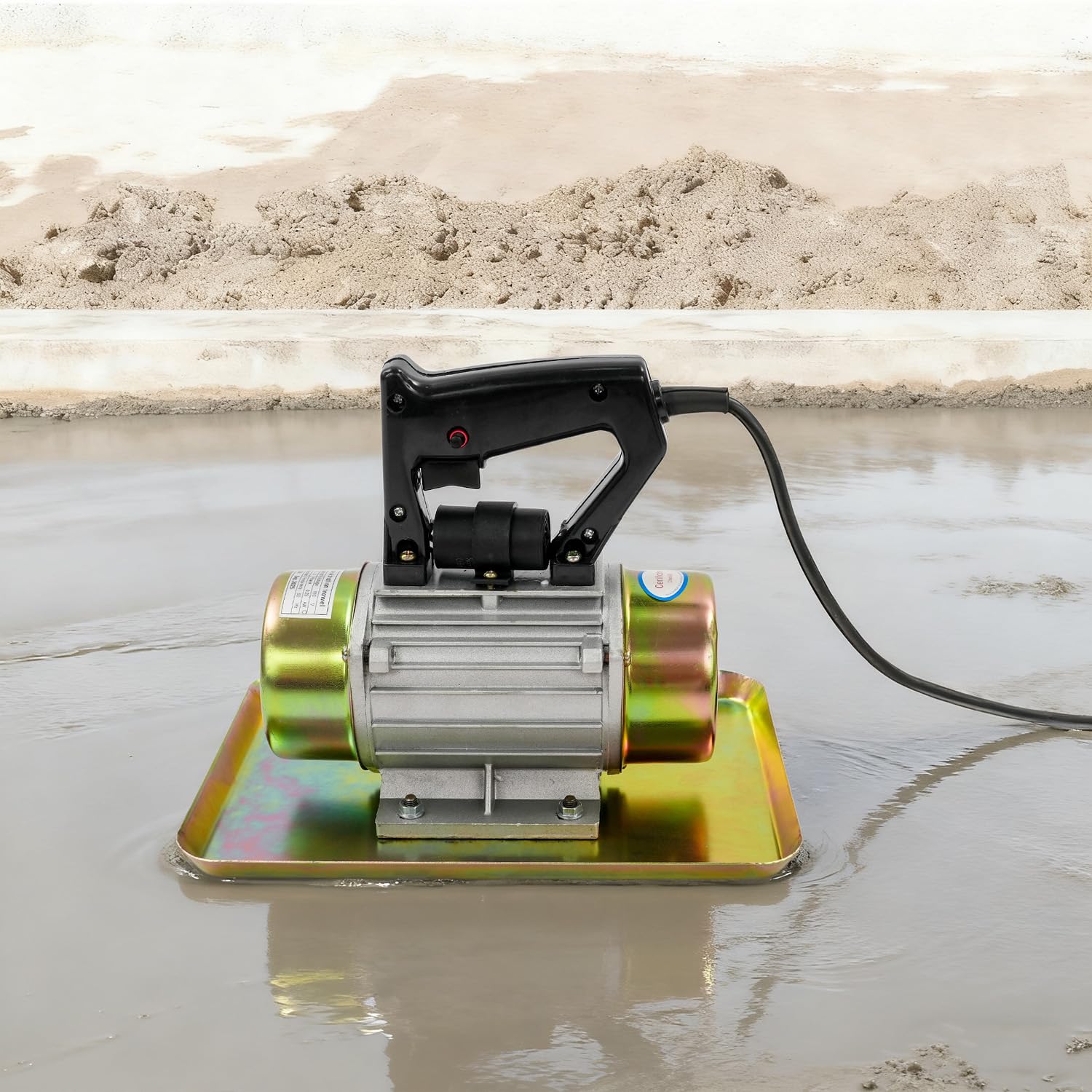 Amazon.com: Concrete Flat Plate Vibrator, 110V Hand Held Single-phase  Electric Flat Plate Vibrator Portable Trowel 3000 Times/min : Tools & Home  Improvement