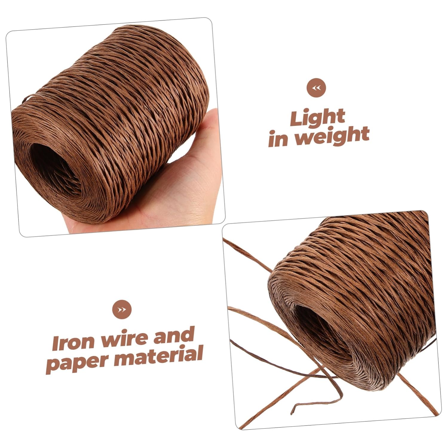 1roll Floral Wire for Wreath Making and Floral Arrangements Deep Brown Iron Wire and Tear-Resistant Crafting Material for Bouquets Wrapping and Holiday Decorations