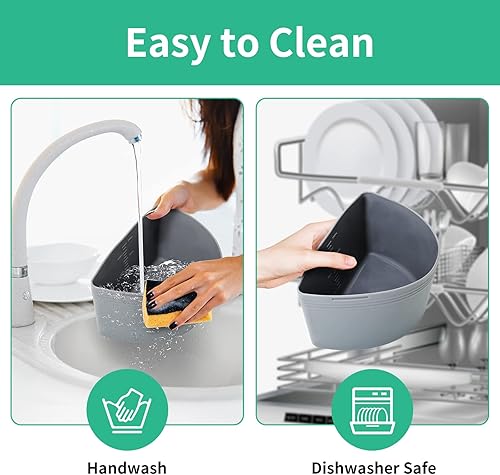 Miniatura 5 de Forro de silicona 3 en 1 para cocinar de 6 a 7 cuartos de galón, reutilizable y a prueba de fugas, de silicona, para ollas de cocción lenta, apto