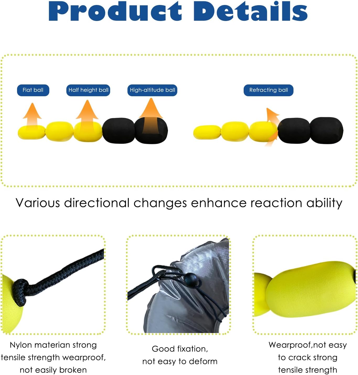 TNZMART Goalkeeper Soccer Football Agility Goalie Reflex Training Practice Drill Equipment Gear 9-13 FT