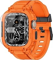 Vista 13 de amBand Bands - Funda protectora de pantalla compatible con Apple Watch Ultra 3/2/1 de 1.732 pulgadas, correa resistente M1 Sport Series y película