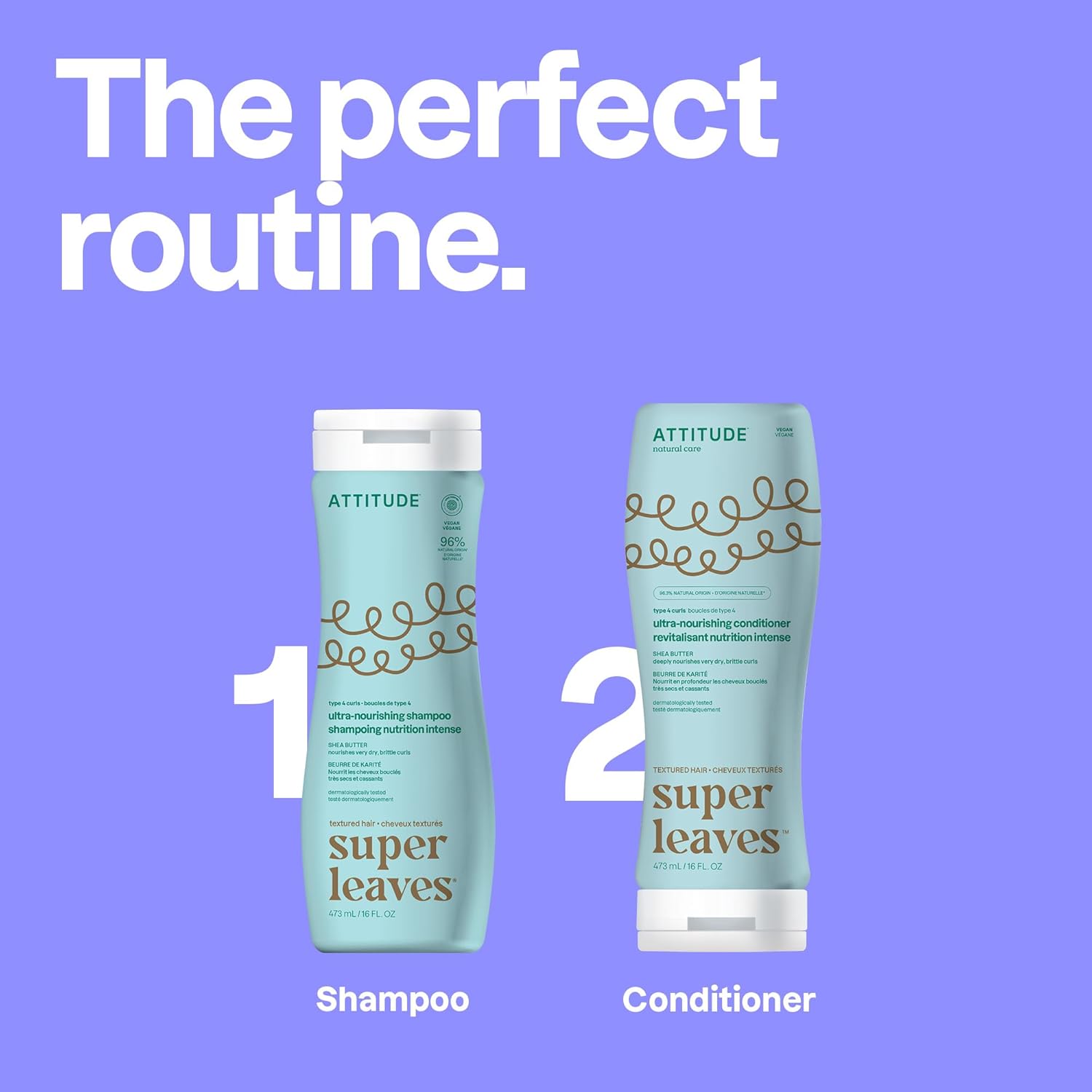 ATTITUDE Ultra-Nourishing Conditioner for Curly Hair with Shea Butter, Vegan Detangler and Naturally Derived 4a, 4b, 4c Curl Type, Deeply Nourishes Curls, 16 Fl Oz - Image 6