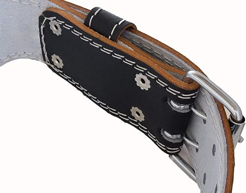 Miniatura 6 de Grizzly Fitness Enforcer - Cinturón acolchado de cuero genuino para levantamiento de pesas, 4 pulgadas, forro de gamuza, acolchado para mayor