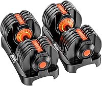 Moveta Adjustable Dumbbells Set of 2 - 52.5 lbs Each (105 lbs Total), 15-in-1 Quick Adjust Home Gym Weights for Men & Women