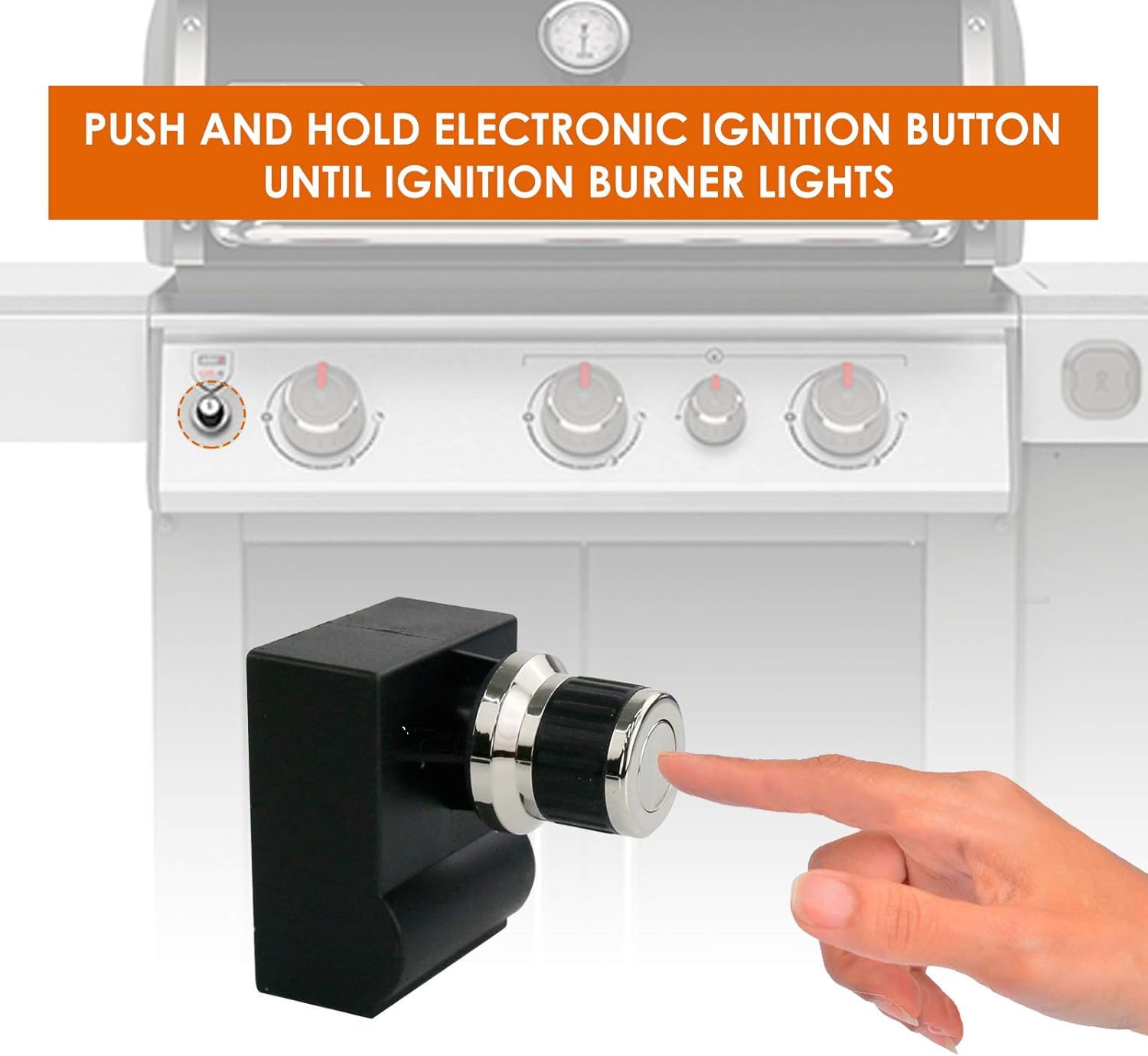 Uniflasy Grill Cooking Grate 6 Outlets Tact Push Button Grill Ignitor Universal for Nexgrill 4-5 Burner Grills 720-0830H 720-0783E 720-0697 720-0773 720-0888 720-0783C Grill