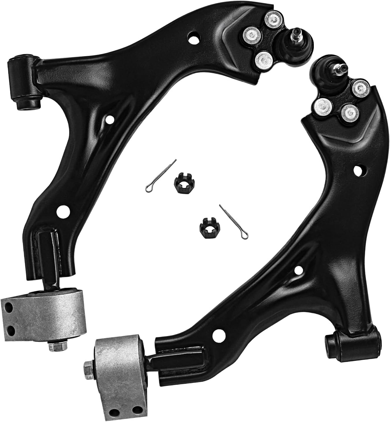 Detroit Axle - 8pc Front End Kit for 2005-2006 Chevy Equinox 2002-2007 Saturn Vue 2006 Pontiac Torrent 2 Lower Control Arms w/Ball Joints 2 Wheel Bearing Hubs 2 Sway Bars 2 Outer Tie Rods Replacement