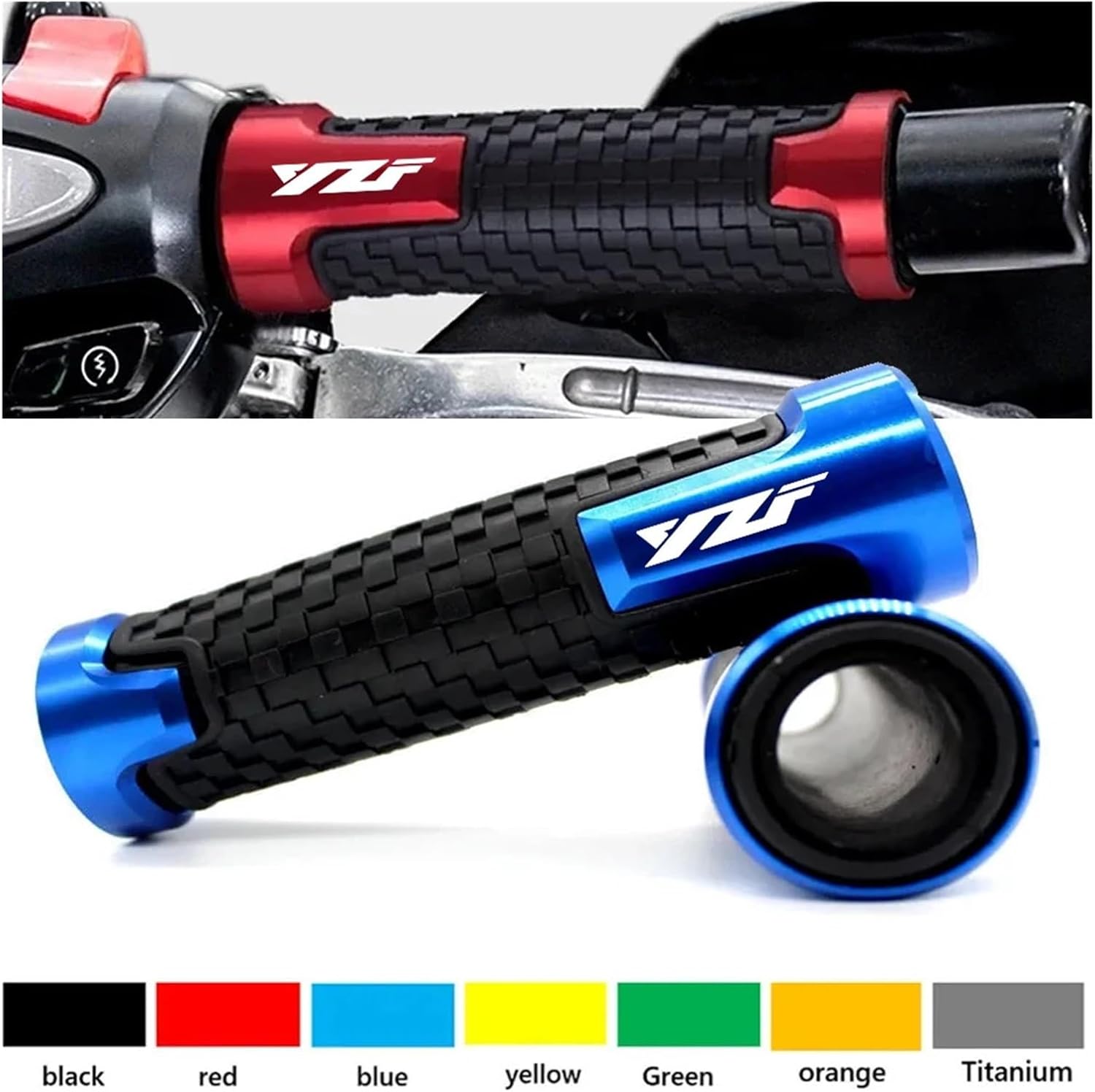 Motorcycle Accessories Handlebar Handle Bar Grip Cover Compatible with YZF R9 R7 R1 R3 R6 R125 R15 R25 600R 750R 1000R YZF-R9 YZF-R7