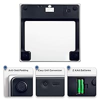 Vista 6 de Etekcity Scale for Body Weight, Bathroom Digital Electric Scale for People, Measures Weight up to 400 lbs, White