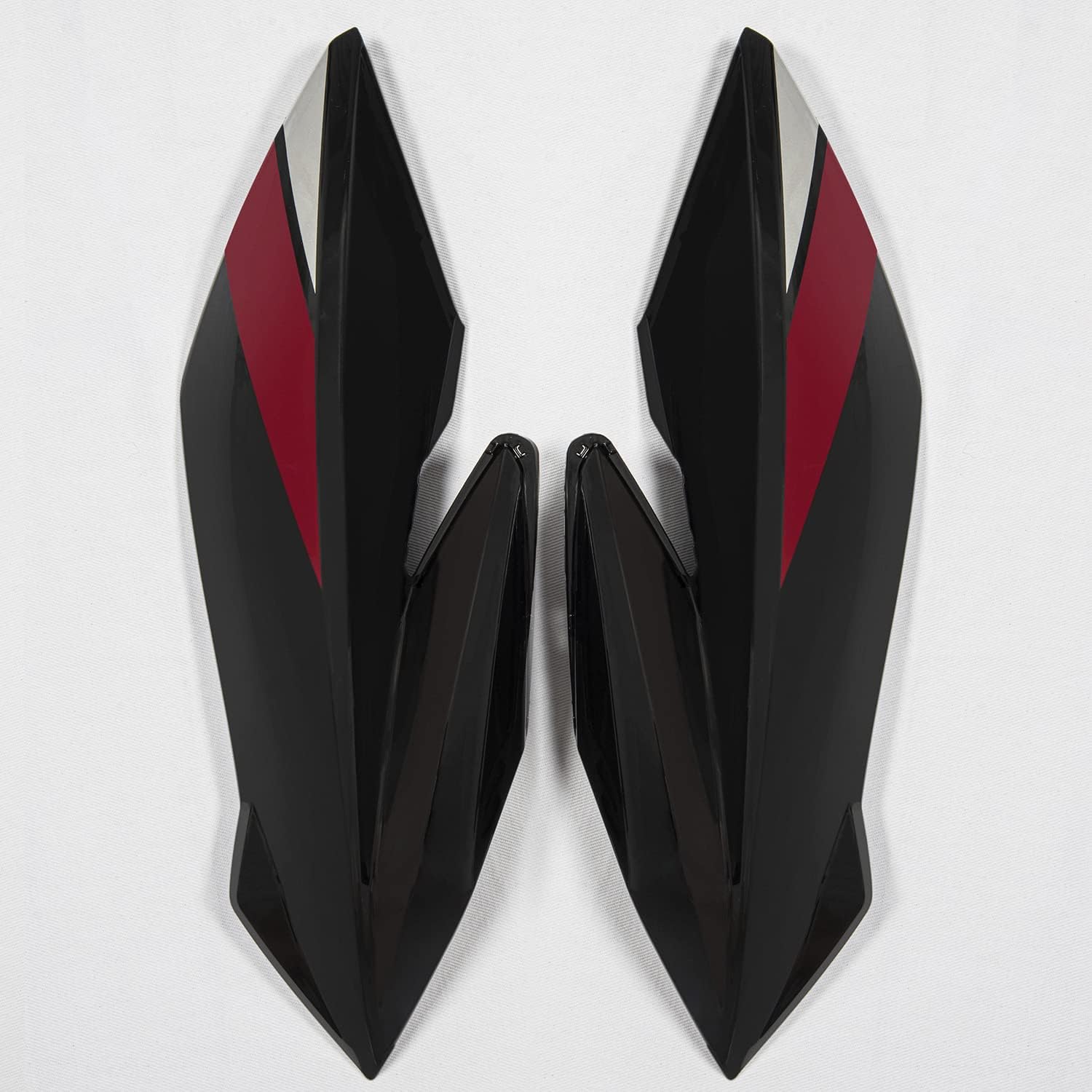 Motorcycle Fairing Kits Bodywork Covers Set Bodykit Frame Panel Fit for GSX-S750 GSXS750 2017 2018 2019 2020 2021 2022, Black & White w/Red Streaks