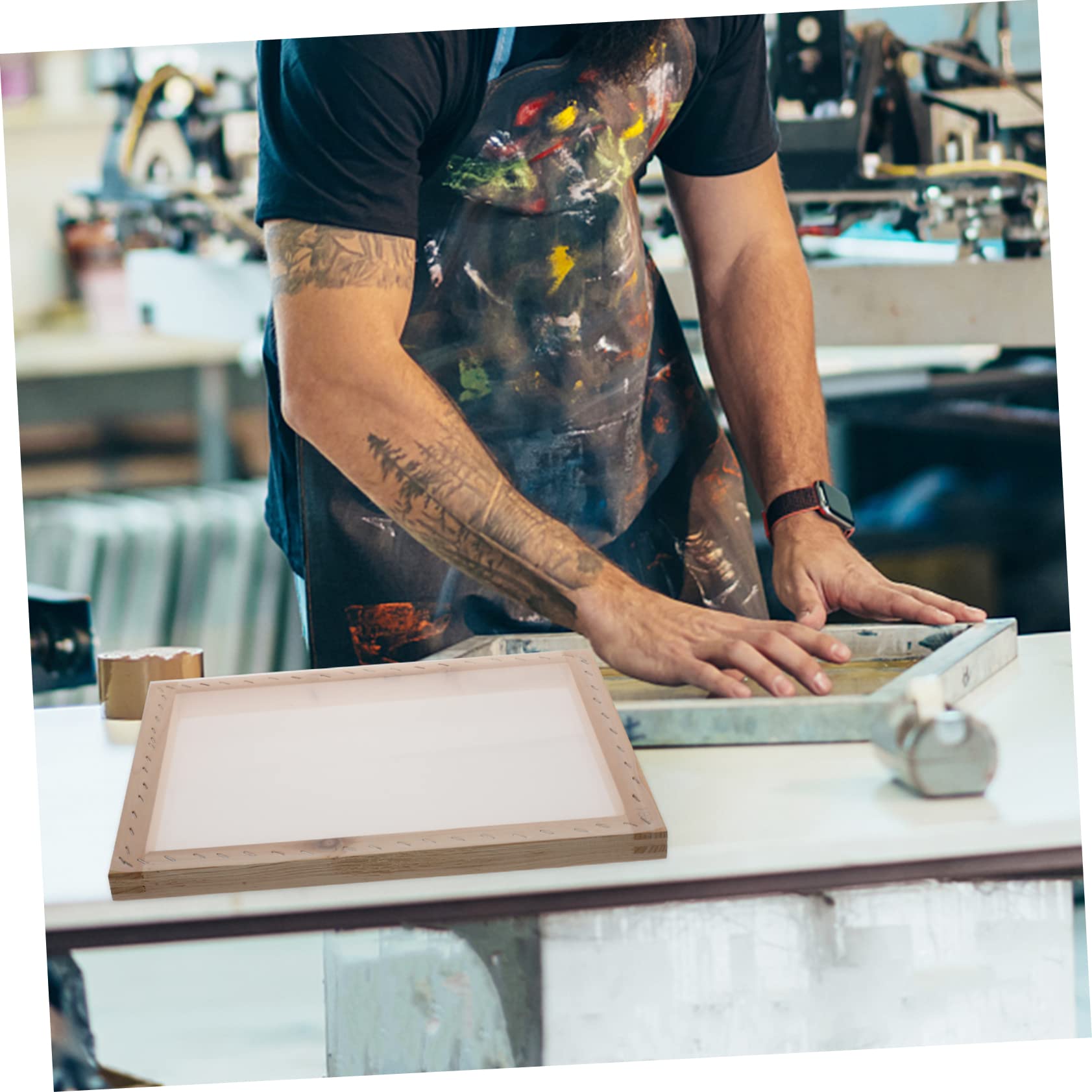 BELLIFFY Telaio in Legno Per Serigrafia Pratico Strumento Per Principianti Per Serigrafia Telaio Stampa