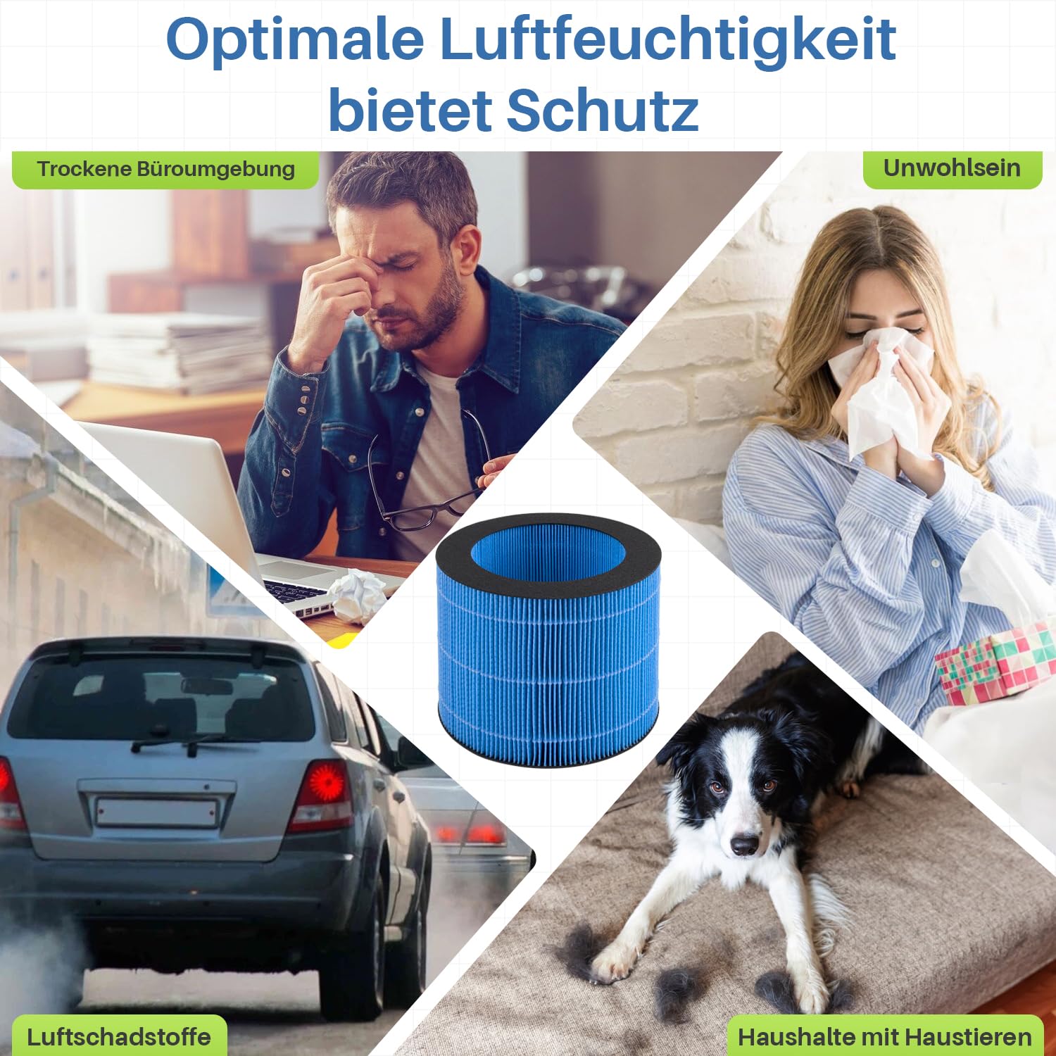 Filtro di ricambio FY3446/30 per umidificatore Philips serie 2000 e 3000, filtro a 3 strati per HU2716/10 HU2718/10 HU3916/10 HU3918/10